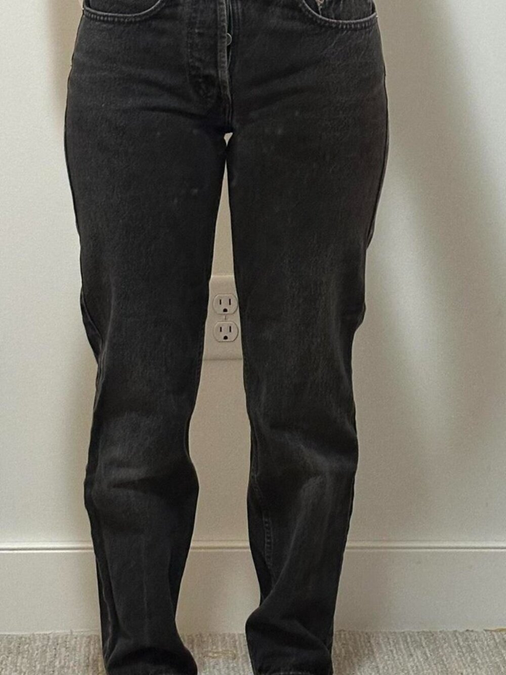 Gap Women's Black and Grey Jeans